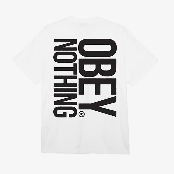 오베이 티셔츠  NOTHING HEAVYWEIGHT T-SHIRT WHITE  OBEY