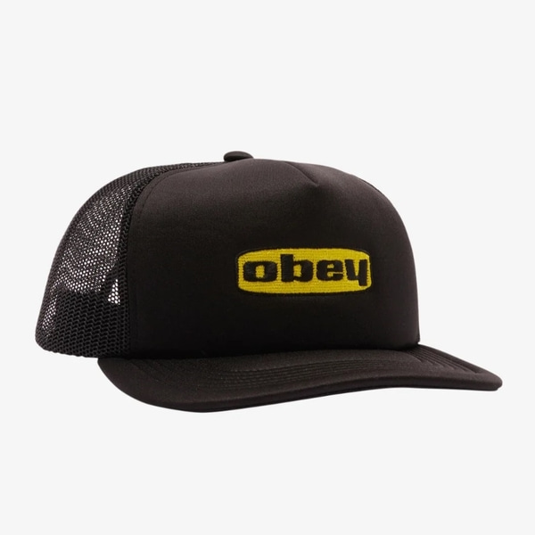 오베이 모자  OBEY DIRECT TRUCKER BLACK  OBEY